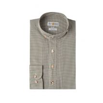 Trachtenhemd langarm grün kariert Leon 004204 - slimfit ~ S