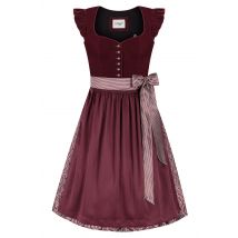 Dirndl ISABELL (65 cm) ~ dunkelrot ~ 34