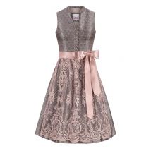 Midi Dirndl 65 cm grau altrosa Kim 014992 ~ 32