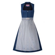 Dirndl lang 80 cm dunkelblau silber Nicoletta 006864 ~ 42