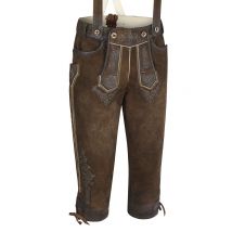 Lederhose kniebund mit H-Träger antik-nuss gespeckt Rotwand 110719 ~ 46