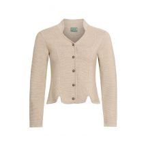 Trachten Strickjacke natur mit Stehkragen Anja 005072 ~ 48