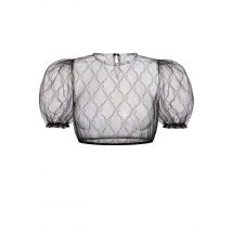 Dirndlbluse NELLY ~ 36 ~ schwarz, gold