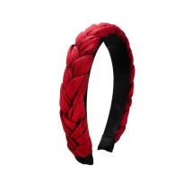 Leinen Haarreif in Flechtoptik ~ rot