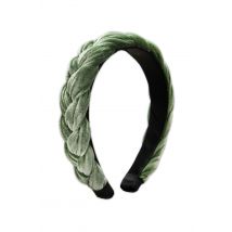 Samt Haarreif in Flechtoptik ~ salbei