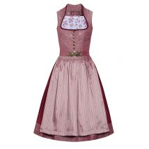 Midi Dirndl 65 cm altrosa gemustert Mila 010042 ~ 36