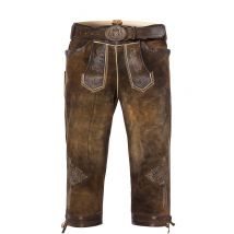 Lederhose kniebund mit Gürtel antik-braun Schönsee 110794 ~ 54