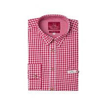 Trachtenhemd langarm rot kariert Robby 005115 ~ 3XL