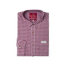Trachtenhemd langarm dunkelrot kariert Robby 005114 ~ 3XL