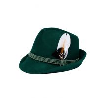 Damen Trachtenhut tannengrün mit Feder 130110 ~ 50