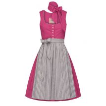 Mini Dirndl 60 cm beere grau inkl. Schal Clara 007859 ~ 30