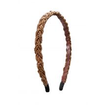 Perlen Haarreif in Flechtoptik ~ gold