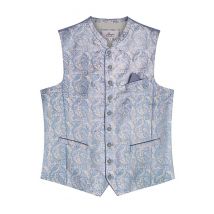 Trachtenweste blau grau Noel 013013 ~ 52