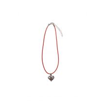 Collier mit Herzanhänger 000156 ~ rot