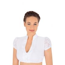 Dirndlbluse weiß mit Spitze Ramona 008403 ~ 30