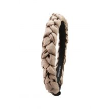 Leinen Haarreif in Flechtoptik ~ taupe
