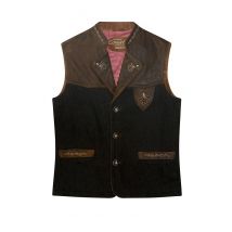 Trachtenweste braun anthrazit Leder Jonas 013182 ~ 48