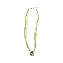 Collier mit Edelweissanhänger 000157 ~ hellgrün