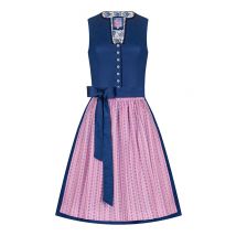 Mini Dirndl 60 cm dunkelblau rosa Emilia 007361 ~ 34