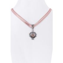 Collier mit Strass-Anhänger ~ altrosa