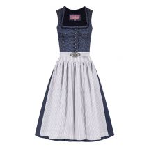 Midi Dirndl 65 cm dunkelblau weiß Mathilda 010041 ~ 44