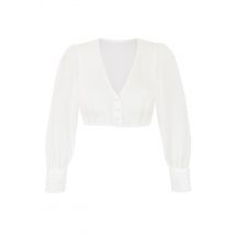 Dirndlbluse DAISY ~ 40 ~ weiß
