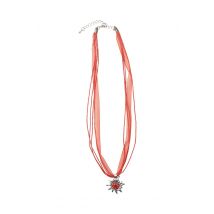 Collier mit Edelweissanhänger 000157 ~ rot
