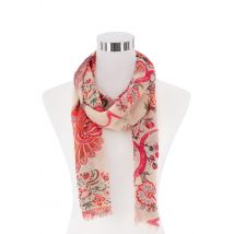 Trachtentuch mit Paisleymuster ~ natur, rot