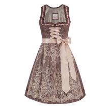 Mini Dirndl 60 cm aubergine taupe Aline 012914 ~ 34