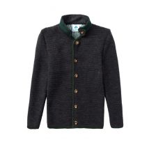 Kinder Trachten Strickjacke anthrazit grün 001166 ~ 128