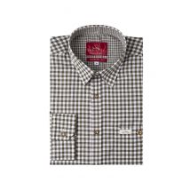 Trachtenhemd langarm schilfgrün kariert Robby 005116 ~ XL