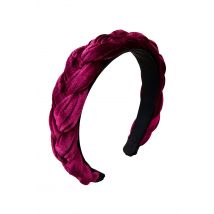 Samt Haarreif in Flechtoptik ~ bordeaux