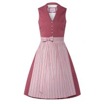 Mini Dirndl 60 cm rosenholz altrosa gemustert Valentina 009059 ~ 42