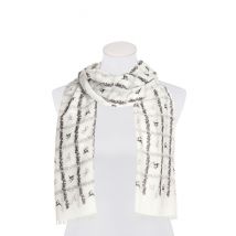 Trachtentuch 60x180 mit Hirschmotiv verschiedenfarbig 008471 ~ weiß grau