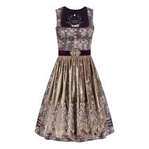 Midi Dirndl 65 cm schwarz beere geblümt Mariella 011656 ~ 32