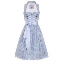 Midi Dirndl 65 cm hellblau mit Perlenborte Eloisa 010713 ~ 40