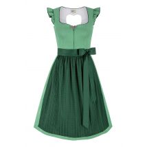 Dirndl ZENZI (65 cm) mit abnehmbaren Flügelärmeln ~ 30 ~ grün