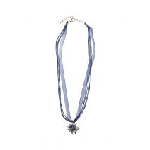 Collier mit Edelweissanhänger 000157 ~ dunkelblau