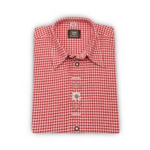 Kinder Trachtenhemd langarm rot karo 140387 ~ 188