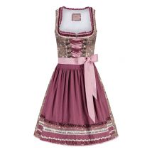 Mini Dirndl 55 cm braun geblümt rosenholz Valerie 010216 ~ 36