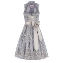 Midi Dirndl 65 cm silber grau Taina 012088 ~ 38