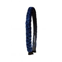 Samt Haarreif in Flechtoptik ~ dunkelblau