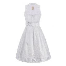 Hochzeitsdirndl midi 70cm weiß Clara 001635 ~ 34