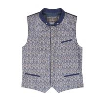Trachtenweste dunkelblau taupe gemustert Lenz 009434 ~ 44