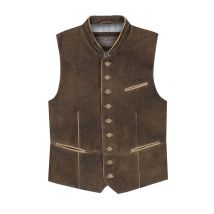 Trachten Lederweste dunkelbraun Saalbach 013183 ~ 46