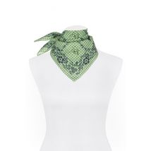 Trachtentuch 51x51 8-farbig mit Blumenmuster 100352 ~ grün