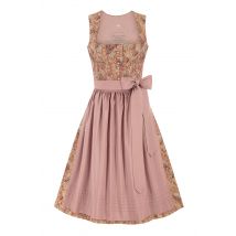 Dirndl in Leinenoptik (70 cm) ~ 42 ~ rost, altrosa