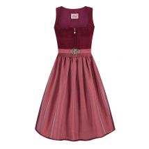 Midi Dirndl 70 cm dunkelrot Samt Pascal 015078 ~ 42