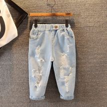 Baby / Toddler Fashion Ripped Loose Fit Denim Jeans