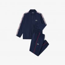 Lacoste - Survêtement Tennis taffetas diamanté léger - Couleur : Bleu Marine / Rouge